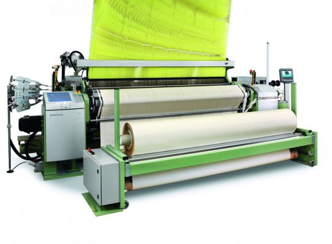 Dornier Luftwebmaschine A1 AWS 4/J G in 280 cm Nennbreite mit Jacquard Stäubli LXL (Artikel: Airbag) Photos: Lindauer Dornier