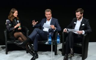 Prominente entdecken die Heimtextil für sich. Zur Eröffnungspressekonferenz kam Schauspielerin und Hotelbesitzerin Jessica Schwarz. Im Bild mit...