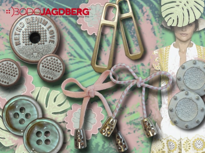 Bodo Jagdbergüberträgt verwaschene und pastellige Looks auf Knöpfe und Zierteile