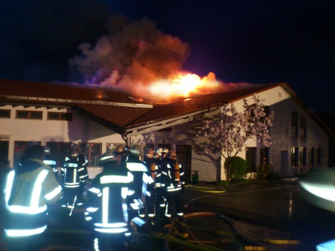 Bei dem Brand ist hoher Schaden in der Fertigung und im Vaude Kinderhaus entstanden.
Photo: Vaude