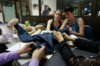 With Indigo natural dyed fabrics - great!