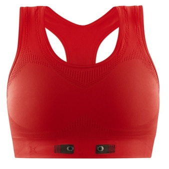 Red miCoach Sports bra