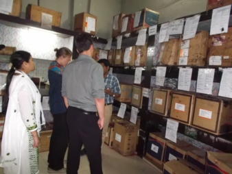 Project team in the storeroom Photo: gsm