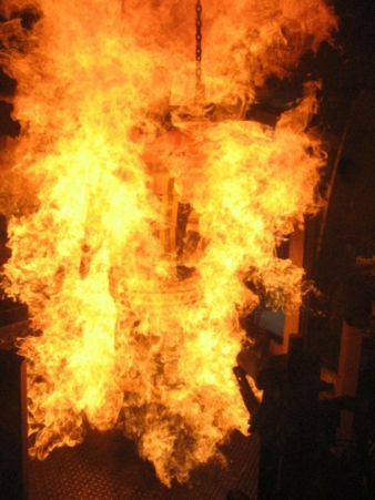 The graphene-based textiles are being tested for compliance with DIN standards on resistance to heat and flame spread, tensile strength, burst pres...